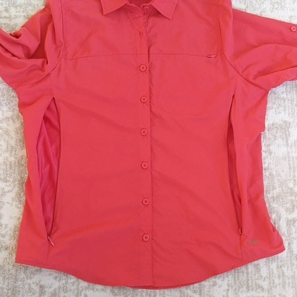 REI Vented Recreational Outdoor Adventure Hiking Shirt L Orange Coral - Picture 7 of 16